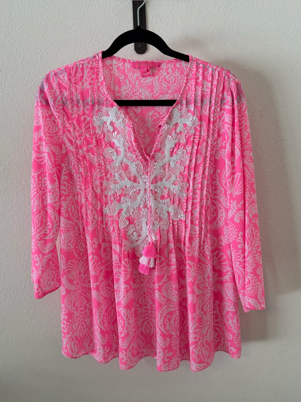 Lilly Pulitzer Marlina Top Havana Pink Clawdia